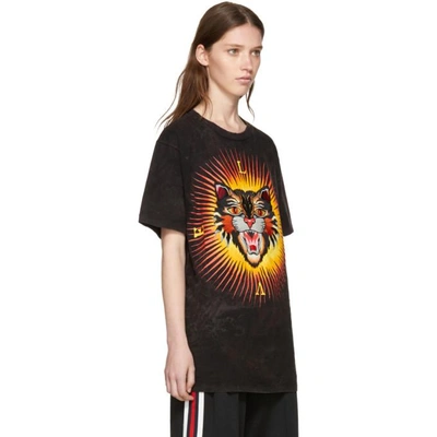 Shop Gucci Black 'modern Future' Tiger T-shirt