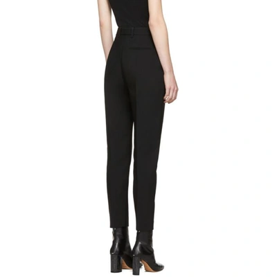 Shop Alexander Mcqueen Black High-rise Trousers