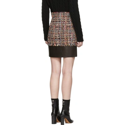 Shop Alexander Mcqueen Multicolored Tweed Mini Skirt