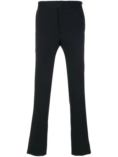 Shop Fendi Trousers With Contrast Striped Waistband