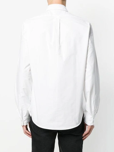Shop Kenzo Logo Embroidered Shirt - White
