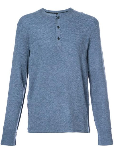 Shop Rag & Bone Contrast Henley Jumper