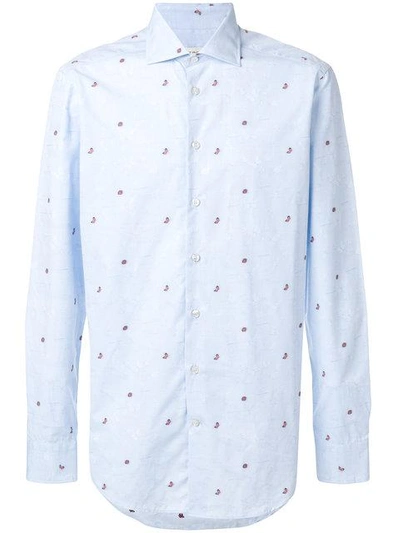 Shop Etro Bug And Butterfly Patterned Shirt