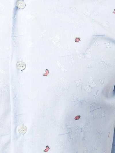 Shop Etro Bug And Butterfly Patterned Shirt