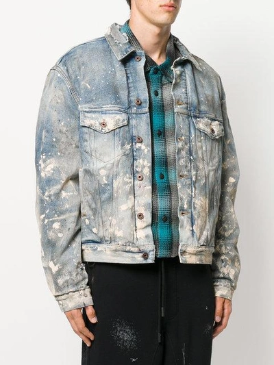 Shop Off-white Distressed Denim Jacket