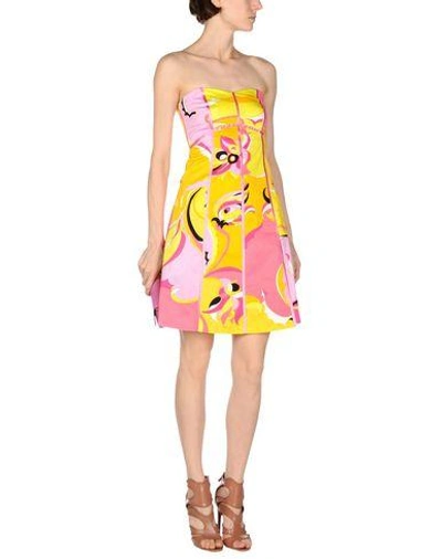 Shop Emilio Pucci Short Dresses In Yellow