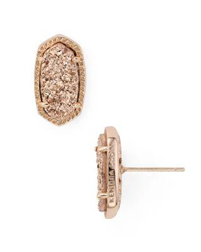 Kendra Scott Ellie Drusy Stud Earrings In Rose Gold Drusy