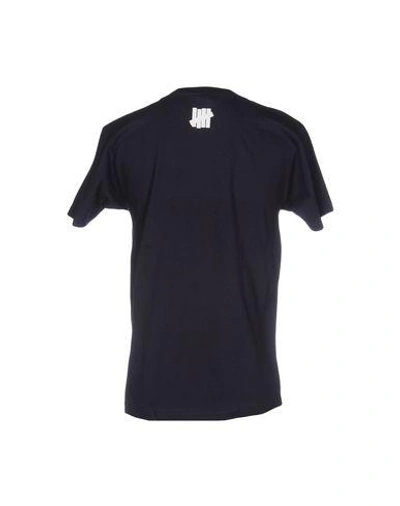 Shop Undefeated T-shirt In Dark Blue
