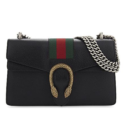 dionysus web stripe leather wallet on a chain