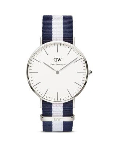 Shop Daniel Wellington Classic Glasgow Watch, 40mm In Silver