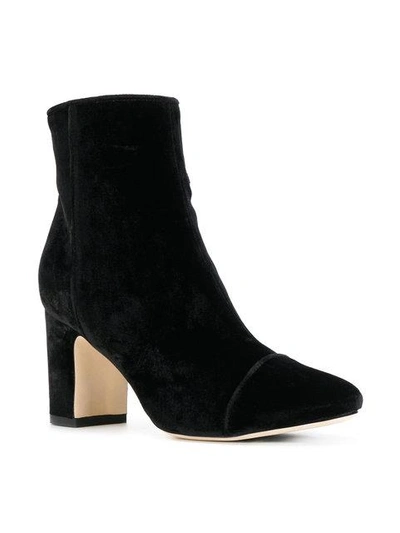 Shop Polly Plume Velvet Ally Boots In Black