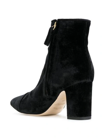 Shop Polly Plume Velvet Ally Boots In Black