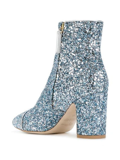 Shop Polly Plume Ally Sparkling Sequin Boots - Blue