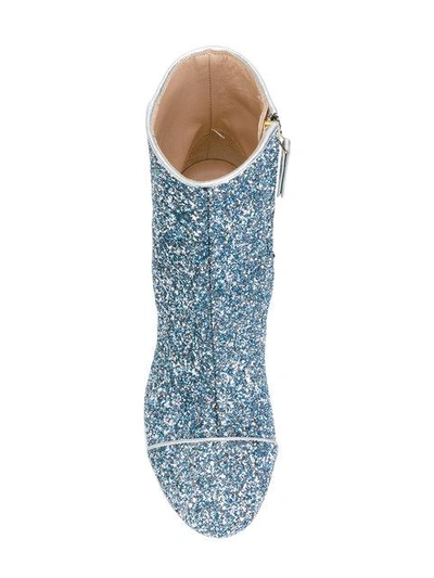 Shop Polly Plume Ally Sparkling Sequin Boots - Blue