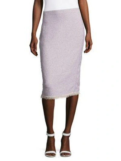 Shop Rebecca Taylor Summer Tweed Pencil Skirt In Lilac