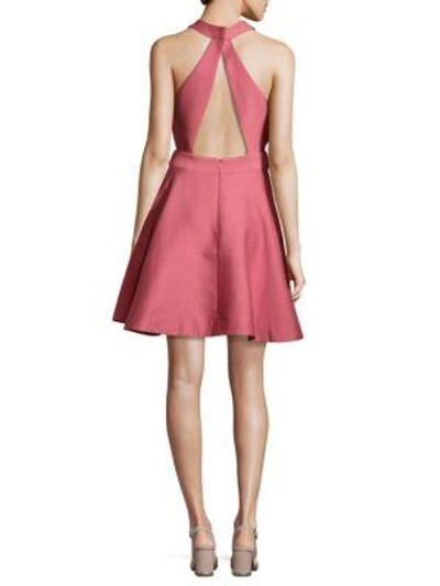 Shop C/meo Collective Asymmetric Halter Dress In Dusty Rose