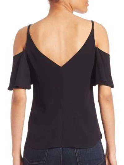 Shop A.l.c Olivia Cold-shoulder Top In Black