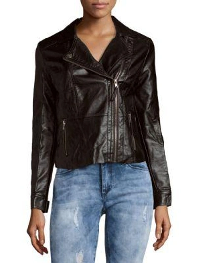 Shop C&c California Faux Leather Moto Jacket In Black
