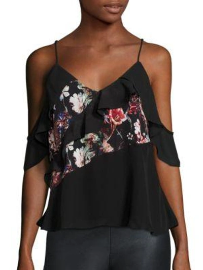 Shop Parker Wesley Floral Silk Top In Alstro