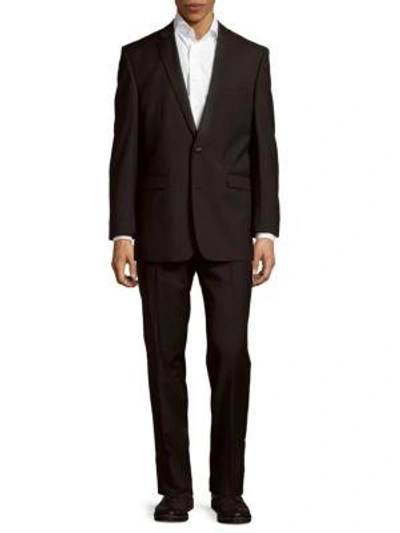 Shop Vince Camuto Slim Fit Textured Wool Suit In Black