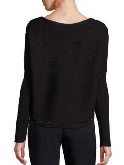 Shop Ramy Brook Chrissy Chain Detail Sweater In Navy