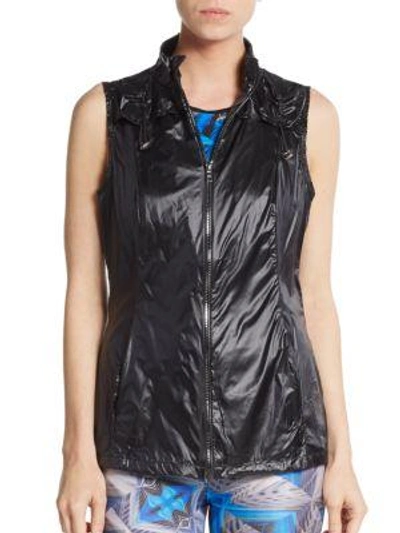 Shop Koral Zip-up Vest In Black