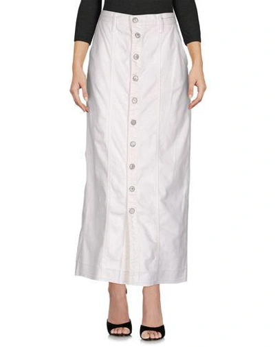 Shop Current Elliott Denim Skirt In White