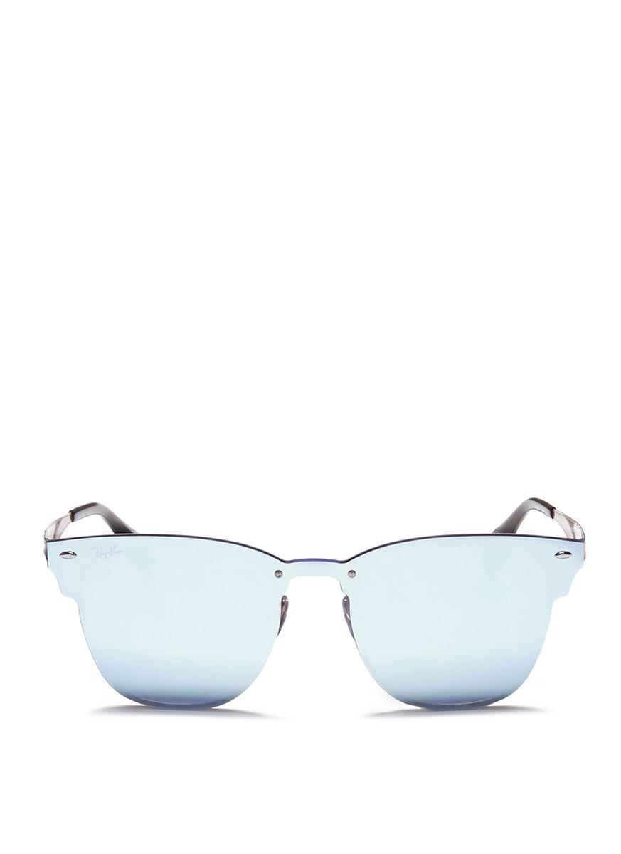 Ray Ban Blaze Clubmaster Metal Mirror Sunglasses Modesens