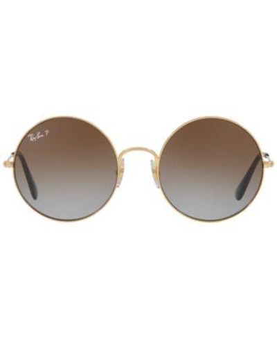 Ray Ban Ray-ban Ja-jo Polarized Round Sunglasses, 54mm In Grey-black |  ModeSens