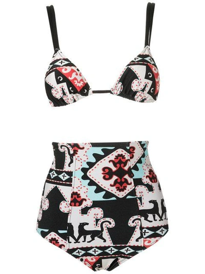 Shop Adriana Degreas Hot Pants Bikini Set In Multicolour