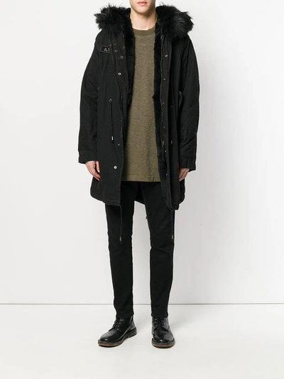 Shop As65 Embroidered Parka In Black