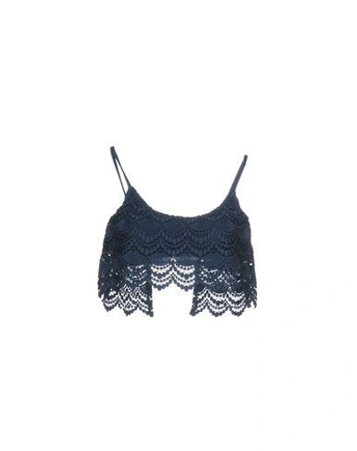 Shop Amuse Society Cropped Tops In Blue