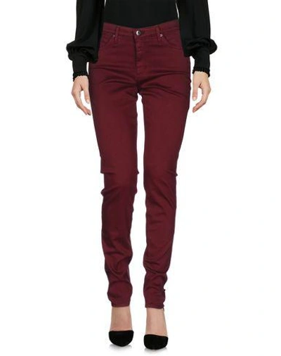 Shop Ag Casual Pants In Maroon