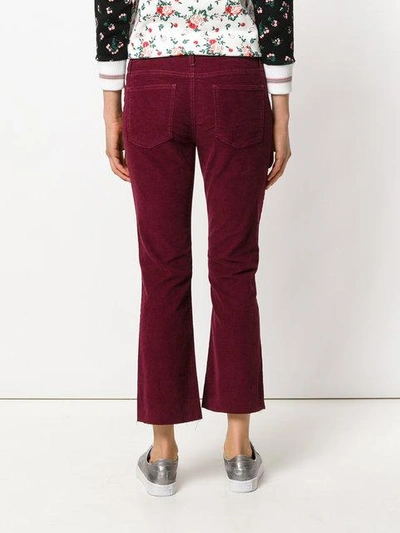 Shop Current Elliott Cropped Corduroy Trousers In Red
