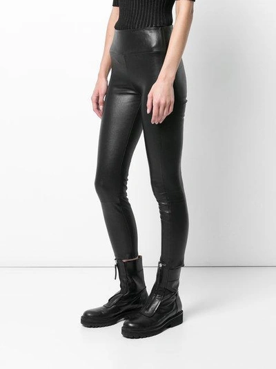 Shop Sprwmn Cropped Slim Fit Trousers In Black