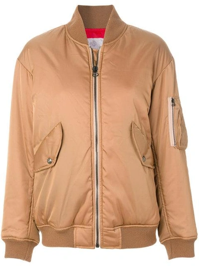 Shop As65 Shoe Lace Bomber Jacket - Brown