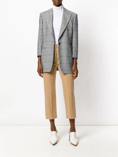 Shop Mm6 Maison Margiela Contrast Panel Cropped Trousers In Neutrals