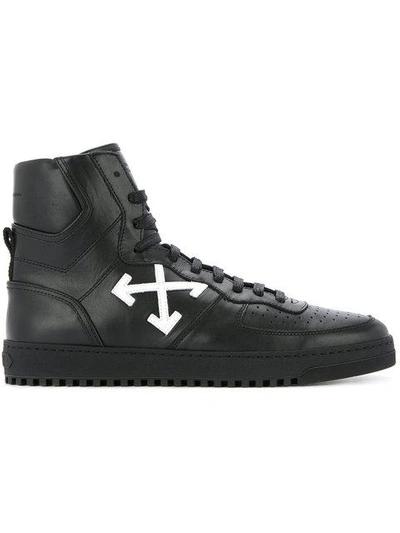 Shop Off-white Vulcanised Arrow High-top Sneakers