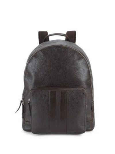 Shop Cole Haan Pebbled Leather Backpack In Black