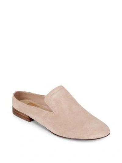 Shop Dolce Vita Elaine Suede Mules In Taupe