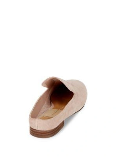 Shop Dolce Vita Elaine Suede Mules In Taupe