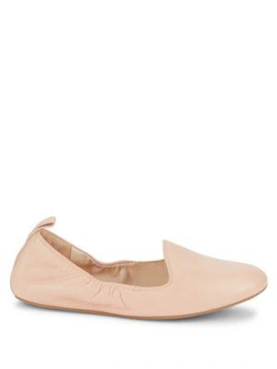 Shop Cole Haan Tali Leather Loafers In Toasted Almond