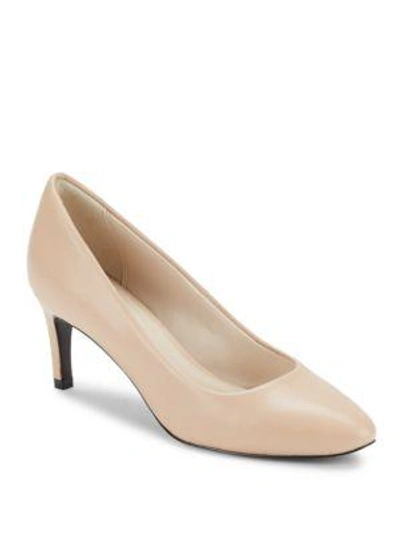 Shop Cole Haan Helen Grand Leather Pumps In Nude