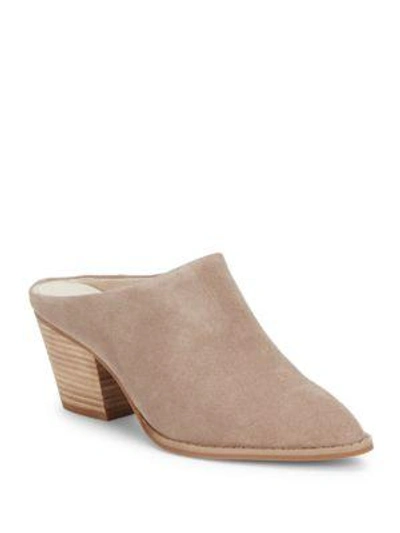 Shop Seychelles Intrigue Point-toe Leather Mules In Cognac