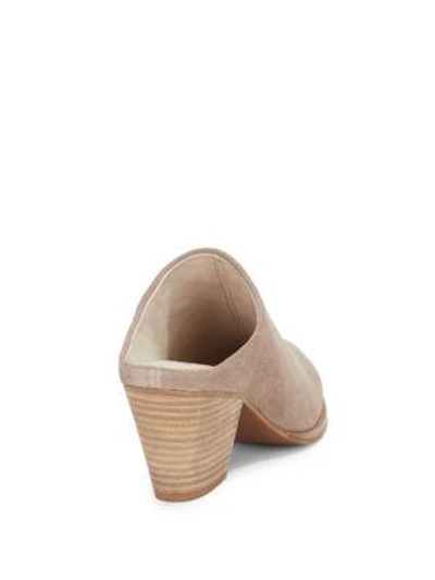Shop Seychelles Intrigue Point-toe Leather Mules In Cognac