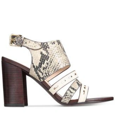 Shop Cole Haan Lavelle Block-heel Sandals Women's Shoes In Black Leather