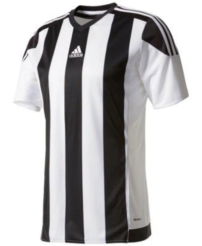 Shop Adidas Originals Adidas Men's Climacool Striped Soccer Jersey In White/black