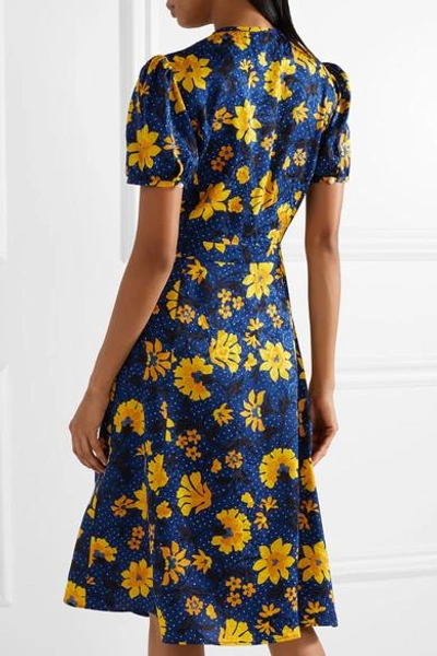 Shop Altuzarra Madelena Pleated Floral-print Silk-jacquard Dress