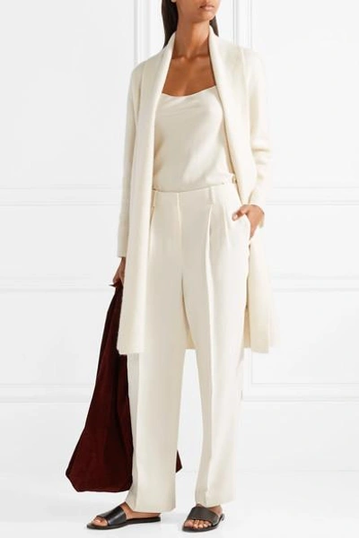 Shop The Row Naido Brushed Cashmere-blend Cardigan In Ivory