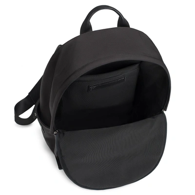 Shop Giuseppe Zanotti Fabric Backpack With Signature Baron In Black